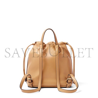 FENDI CAPPUCCINO BROWN LEATHER BACKPACK 8BZ057AYJ1F19P8 (26*23*12cm)